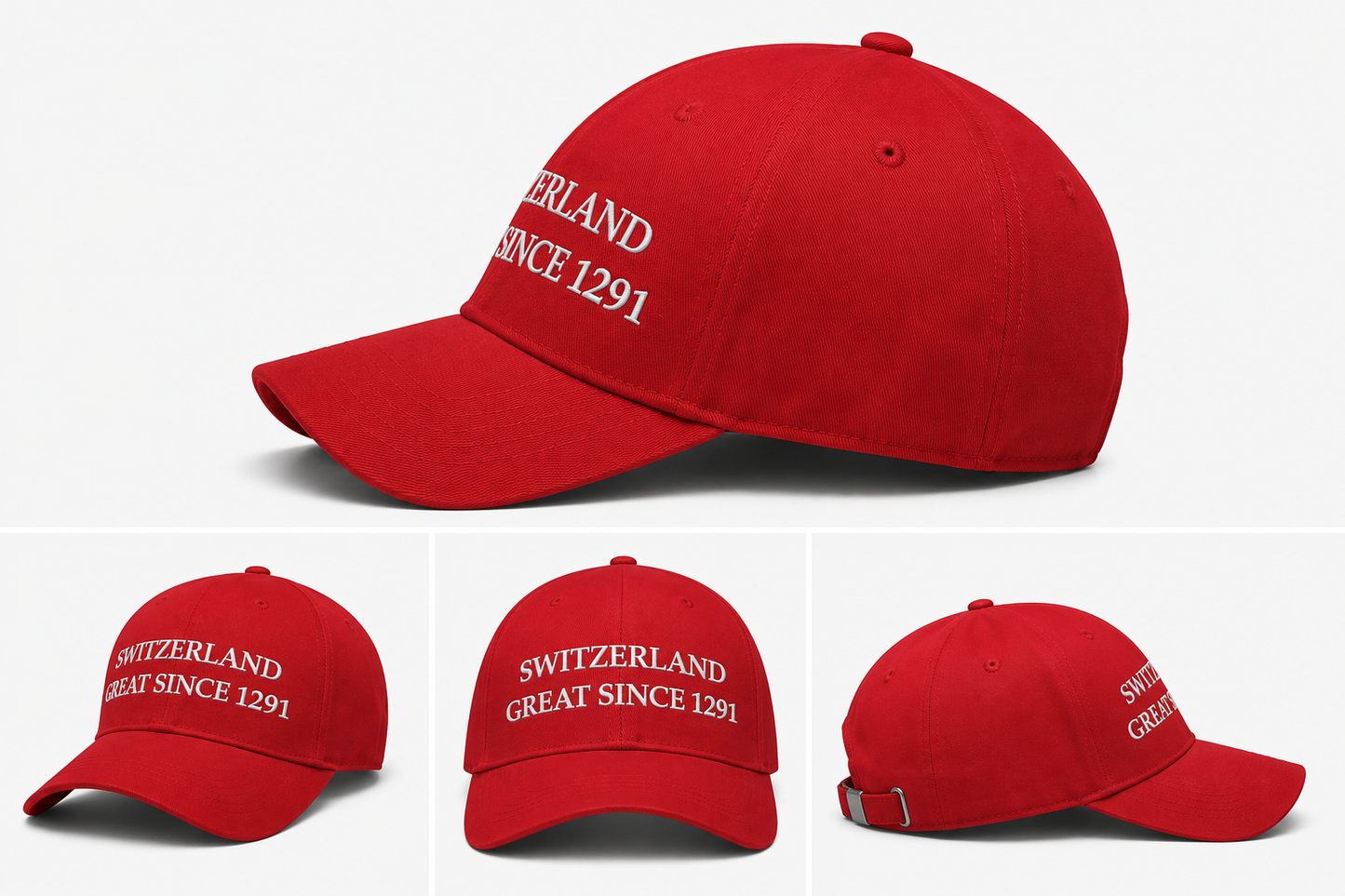 Switzerland Great Since 1291 – Bestickte Red Cap (Limitiert)